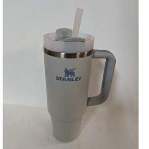 Stanley Gray big grip travel quencher 30 Oz. Coffee Mug Lid Straw PERSONALIZED